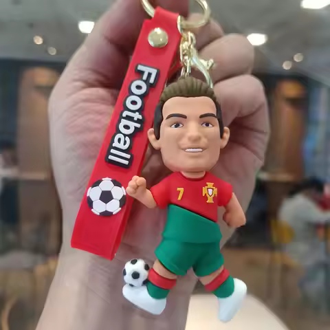 keychain shirt cr7 Football Star Mbappe Haaland Figurine Cristiano Ronaldo Keychain Pendant Handbag