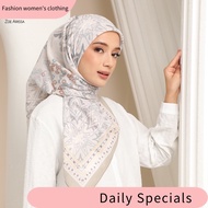 Zoe Arissa Printed Bidang 45 Bawal - Stylish Cotton Square Hijab on Lazada Malaysia