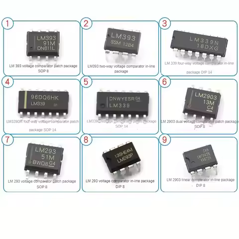 2PCS LM393 LM393DR2G Voltage Comparator IC Chip LM293 LM393 LM2903 Integrated Circuit