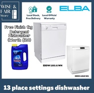 [Free Finish 1Kg Detergent] ELBA Dishwasher EBDW1481MWH | Multi Dish Washing Mode