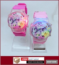 Ice Watch kids kid's sport and casual Hello Kitty, Barbie girl, My Little Pony LED light watch flip open series digital silicon strap + free box