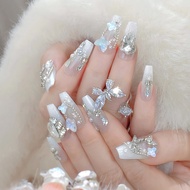 Elegant Appearance Hand-Weared Nails Nail Pieces Butterfly Manicure Finished Product Detachable Fing