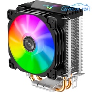 CR1200หอคอยท่อความร้อน2ท่อพัดลมระบายความร้อน CPU RGB 3Pin ฮีทซิงค์ของพัดลมระบายความร้อน