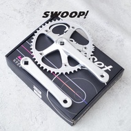 Crankset BJ Cycle Bennetti Non HT 48T 165mm - Silver - Crank Fixedgear Fixie Track