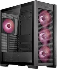ASUS TUF GAMING GT302 ARGB BLACK BTF Motherboard, Tempered Glass, Middle Tower, EATX PC Case, Black