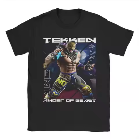 Tekken 8 King Fighting Game T Shirt for Men Women 100% Cotton Vintage T-Shirt Crew Neck Tee Shirt Sh