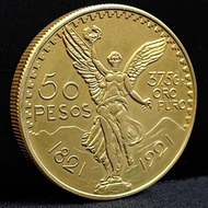 Mexican Retro Commemorative Coin Golden Eagle 50pes Play Foreign Commemorative Medal Craft 38mm3.12 
