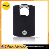 YALE Y121/50/132/1 CLASSIC SERIES BRASS SHROUDED PADLOCK 50MM YALE Y121B/50/132/1 LOCK BLACK