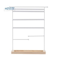 7 Tiers White 80-Hole Jewelry Rack Jewelry Display Rack Jewelry Storage Necklace Display Rack