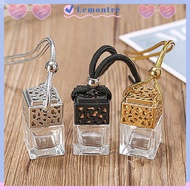 LEMONTRE Perfume Bottle, Refillable 8ML Empty Bottle, Portable Pendant Style Glass Car Fragrant Caps