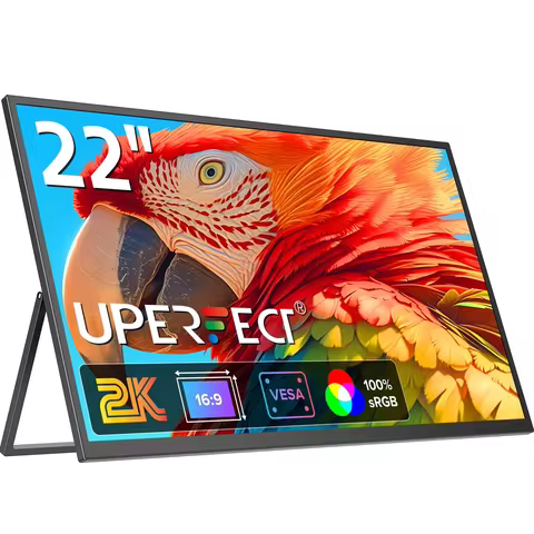 UPERFECT 22Inch 2K Portable Monitor LED Display Laptop Gaming Travel Second Screen For Phone/PC/PS5/