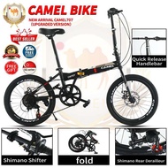 [SINGAPORE OFFICIAL SHOP ]CAMEL Foldable Bicycle with Disc Brake 7Speeds Shimano/ Authentic Camel bi