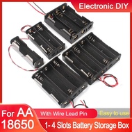 {TATLLr} Diy Plastic 18650 Battery Box Storage Case Aa 18650 Power Bank Cases Battery Holder Container Clip 1x2x 3x 4x With Wire Lead Pin - Battery Storage Boxes - AliExpress