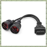 (C Z G L) Car Truck Y Cable OBD OBD2 16Pin Female to J1708 6Pin/ J1939 9Pin OBDII Y Cable Diagnostic
