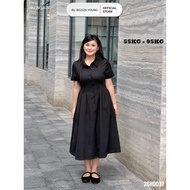 BIGSIZE pleated waist shirt dress – 26HD037 - [BU Bigsize Young]