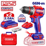 Emtop สว่านไร้สายไร้แปรงถ่านขนาดกะทัดรัด รุ่น ECDL20668