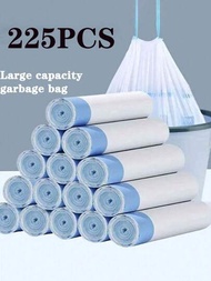 225/150/75/15入組收口式垃圾袋,適用於廚房、臥室、客廳、儲藏室,隨機顏色,強韌大容量垃圾袋