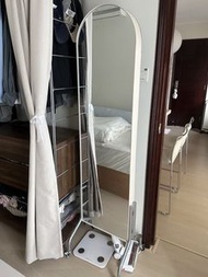 拱形全身鏡 多功能置物架 可移動帶輪