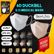Medishield Duckbill Mask 10pcs Earloop Headloop Adult Medical Grade 3D 6D Premium Mask Face Mask Duckbill