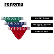 RENOMA 3pcs Men Bikini Rapid-Dry Microfiber Spandex Underwear (REB8173)