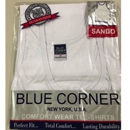 Blue corner sando for men white