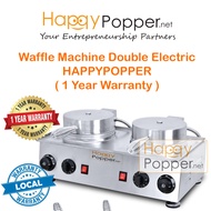 Happypopper Commercial Waffle Machine Double Electric Heavy-Duty 1Year Warranty Double Head Waffle M