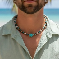1 Piece Summer Necklace Coconut Pearl Turtle Choker Handmade Beach Casual Necklace Unisex Beach Neck