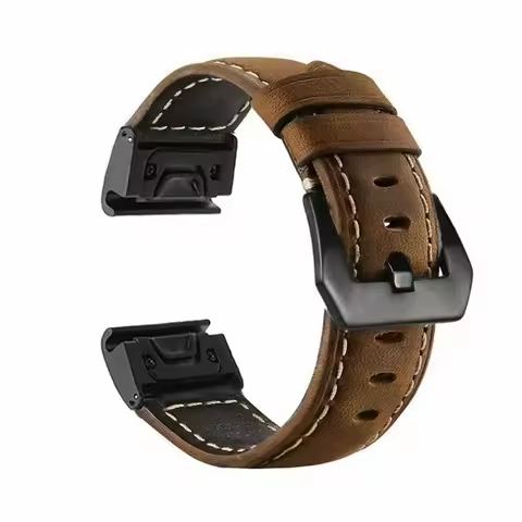 Genuine Leather Strap for Garmin Fenix 7 7X Pro 6X 5X 8 8X Plus Tactix 7 AMOLED Epix Pro Enduro 2 Qu