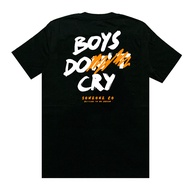 Men's Cotton Tshirt T-Shirt Glow In The Dark "Boys Don't Cry" 321D Black 29C5