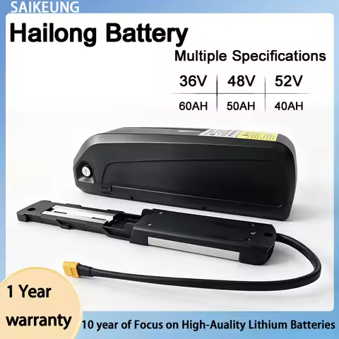 Cham Electric Bike Hailong 60ah Rider 48V45AH Battery 52V 18650 72V60V 30AH40ah 50ah 60A BMS Huge Ca