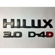 Emblem Toyota Hilux 3.0 D 4D Black matte hitam d4d