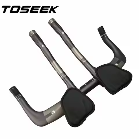 TOSEEK Carbon Bike TT Handlebar 31.8mm Triathlon Time Trial Rest Relax Bar Ends For Road TT MTB Bicy