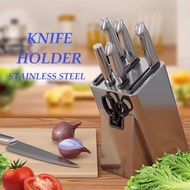 Full Stainless Steel 304 Grade Knives Block Holder for Kitchen Storage