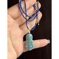 2mm small la.pit stone necklace mixed with pink and gold stones, 41 + 3 cm long, durable clasp, read