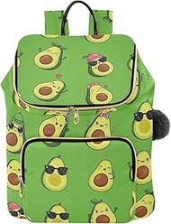 Cute Avocados Green Woman Medium Backpack Medium Womens Fashion Backpack 15L