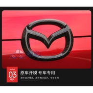 Mazda 3D ABS carbon fiber Chrome Car Logo emblem Badge stickers For Mazda CX5 CX- 5 2017 2018 2019【ximall】car accessories