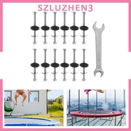 [Szluzhen3] 12Pcs Trampoline Screws Sturdy for Strengthen Trampoline Stability 83mm Long Jumping Bed Screws Trampoline Bolts and Nuts