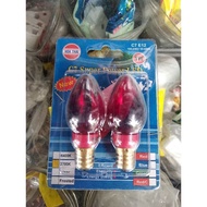 Genuine altar light bulb with transparent red chili led for decoration, 1W bedroom, E12 C7 plug