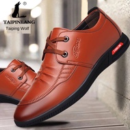 men shoes/timberland shoes/kasut lelaki murah/safety shoes men/Taiping wolf authentic casual leather shoes men's autumn