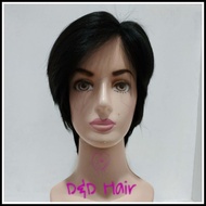 Wig Rambut Asli - Wig Wanita - Wig Pendek - D&amp;D001 - Human Hair -