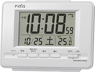 Seiko Clock NR535H Seiko Clock Alarm Clock Radio Digital Calendar Temperature Display PYXIS Pixis Wh