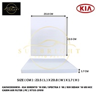 KIA SORENTO '10 XM / SPECTRA 5 '08 / RIO SEDAN '16 UB HCC CABIN AIR FILTER ( PC ) 97133-2F010