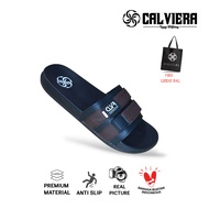 Calviera - Men's Clvr Sandals, Brown, Esthetic, Soft Rubber Slippers, Distro Slides, Cool Men's Slid