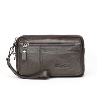 [Msia Stock] Mens Leather Clutch Bag Handcarry Bag With String Beg Lelaki Kulit Lembu
