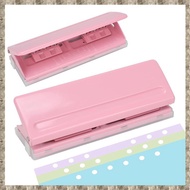 [uhktyltui123.th] Metal Hole Puncher-Adjustable 6-Hole Punch, Non-Slip Base& Ruler, for A4/A5/A6 Pap