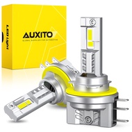 AUXITO 1Pair H15 Car LED Headlight Bulbs CANBUS 6500K White Car High Beam DRL Driving Lamp With Fan