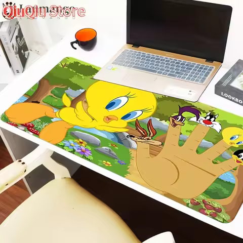 Tweety Bird Mouse Pad Computer ps4 Gamer Pc Pads Complete Mat Keyboard Desk Cute Gaming Game Xxl Gir