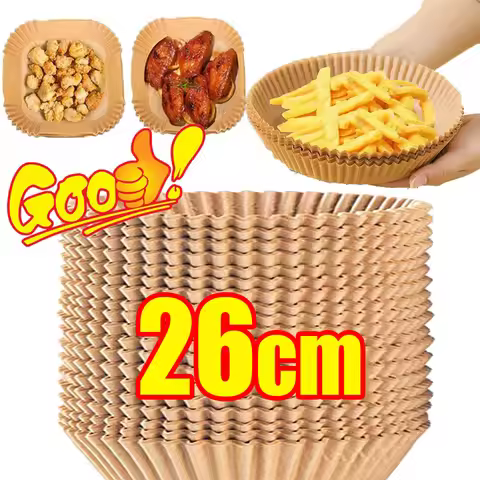 Disposable Air Fryer Paper Baking Paper Hot Air Fryer Barbecue Plate NonStick Mat Oven Cooking Oil A