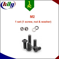 M2 Hex Socket Button Head(Screw, nut and washer)