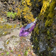 NO.85 上帝指紋 紫水晶 千層金字塔 淨透晶體 紫晶 水晶靈擺 項鍊